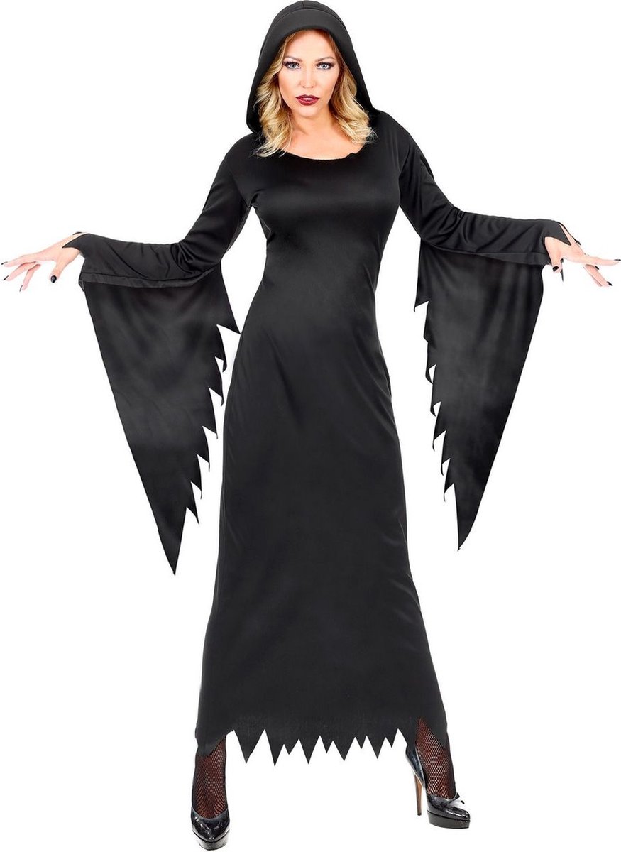 Heks & Spider Lady & Voodoo & Duistere Religie Kostuum | Gotische Voodoo Koningin Duistere Zaken | Vrouw | XL | Halloween | Verkleedkleding